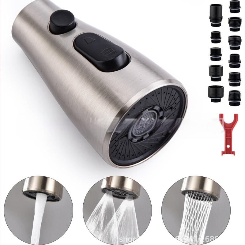 Virtuves krānu pagarinātājs ar izvelkamu galviņu, 11 gab komplekts, modelis A100, ABS materiāls, vienas rokas vadība