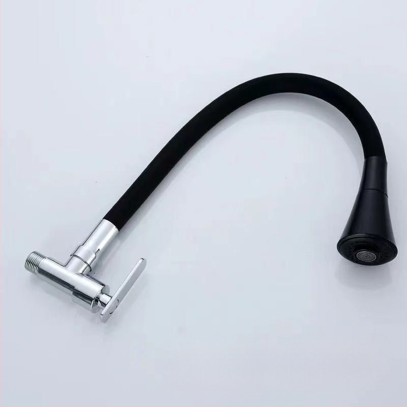 Nástenný kuchynský faucet pre studenú vodu, telo zliatiny zinku, keramický ventil, štýl ľahký luxus