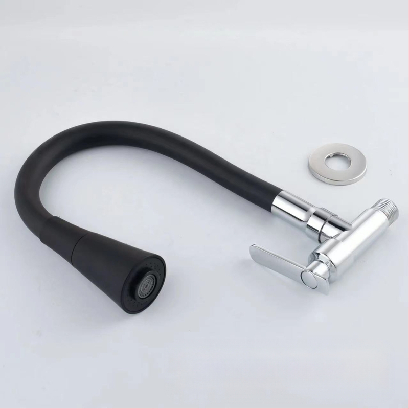 Nástenný kuchynský faucet pre studenú vodu, telo zliatiny zinku, keramický ventil, štýl ľahký luxus