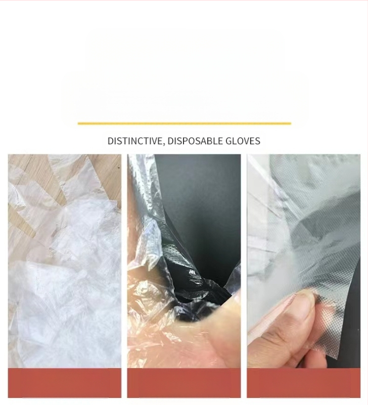 Vienkartinės pirštinės su pakabinimo skylė, cateringo ir komercinėms virtuvėms, polietilenas, dulkių atsparios, storis 0.013 mm