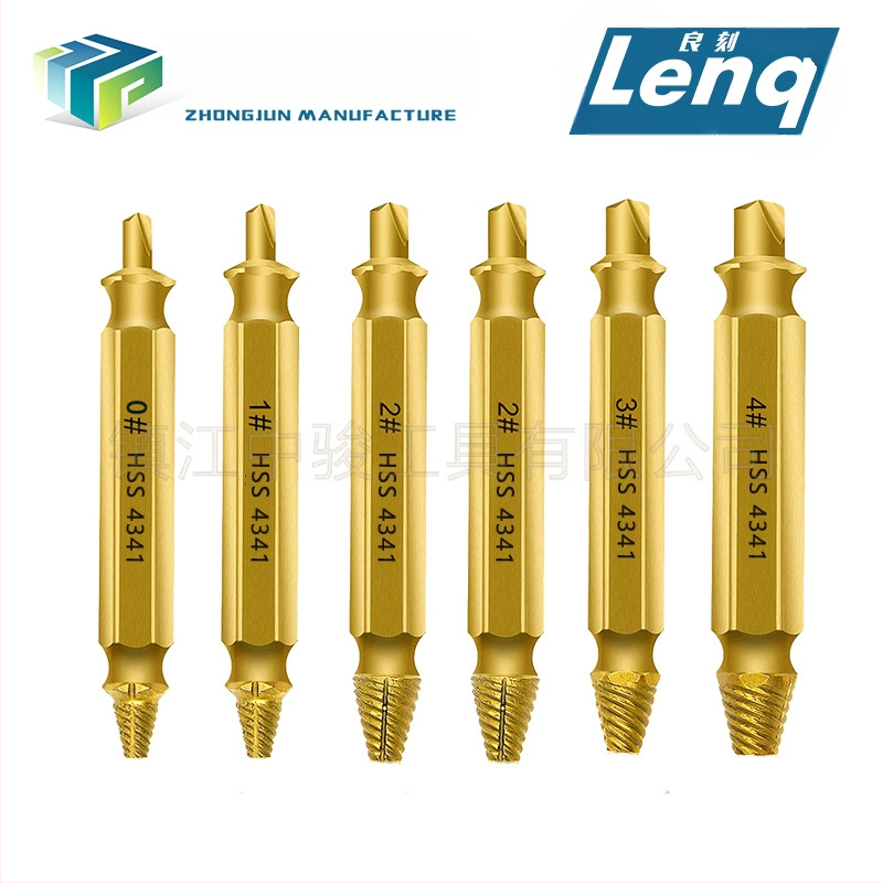 Екстрактор за счупени винтове с двойна глава в комплект инструментални аксесоари, тегло 0,08 кг, минимално количество опаковки 4