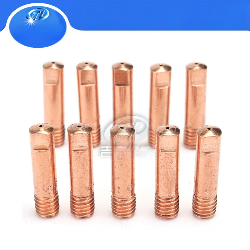 15AK проводяща дюза за заваряване, комплект 40 бр., дюза за подаване на тел за заваръчна пушка, 0.8/0.9/1.0 мм