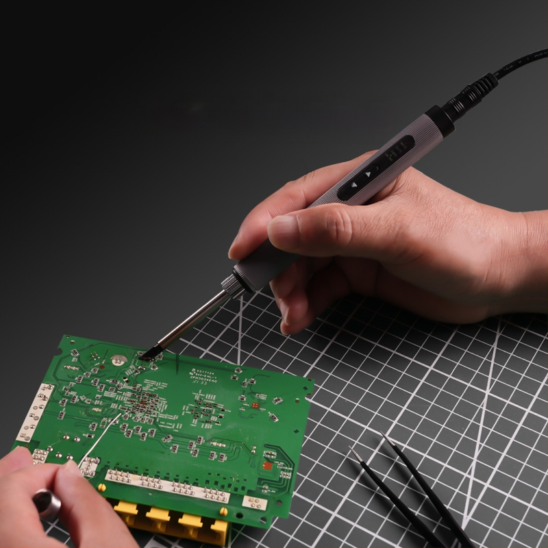 Φορητός σταθμός συγκόλλησης 65W, σταθερή θερμοκρασία, τροφοδοσία QC/Pd, κράμα αλουμινίου, 24V, για συγκόλληση και επισκευές