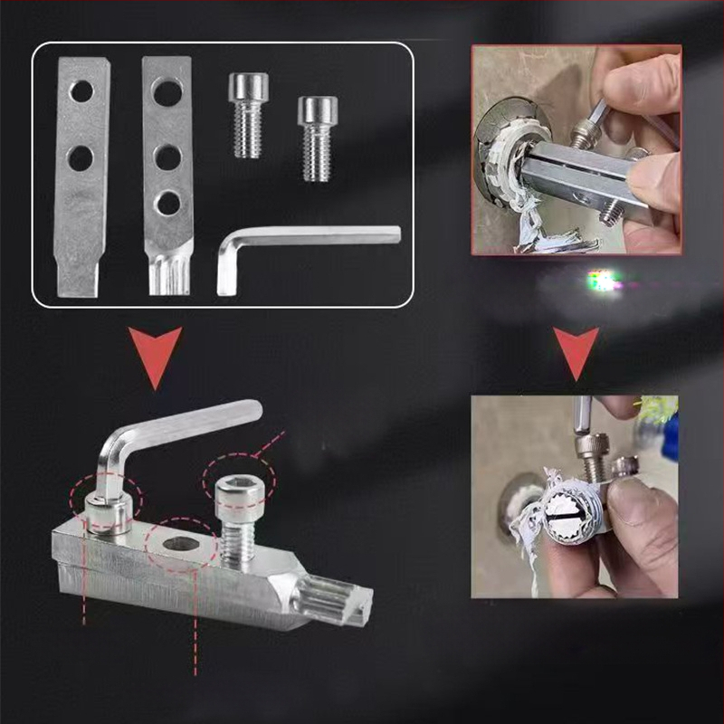 Триъгълен екстрактор за клапан за извличане на счупени винтове • Материал: сплав стомана • Модел: триъгълен екстрактор за клапан • Основна цел: екстрактор за счупени винтове