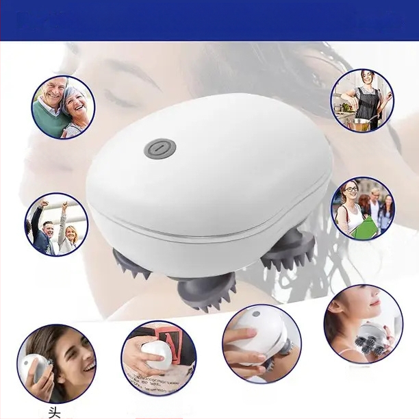 Galvos masažeris – minkantis masažą, USB maitinimas, mechaninis valdymas, modelis FY-T02, 3-asis greitis