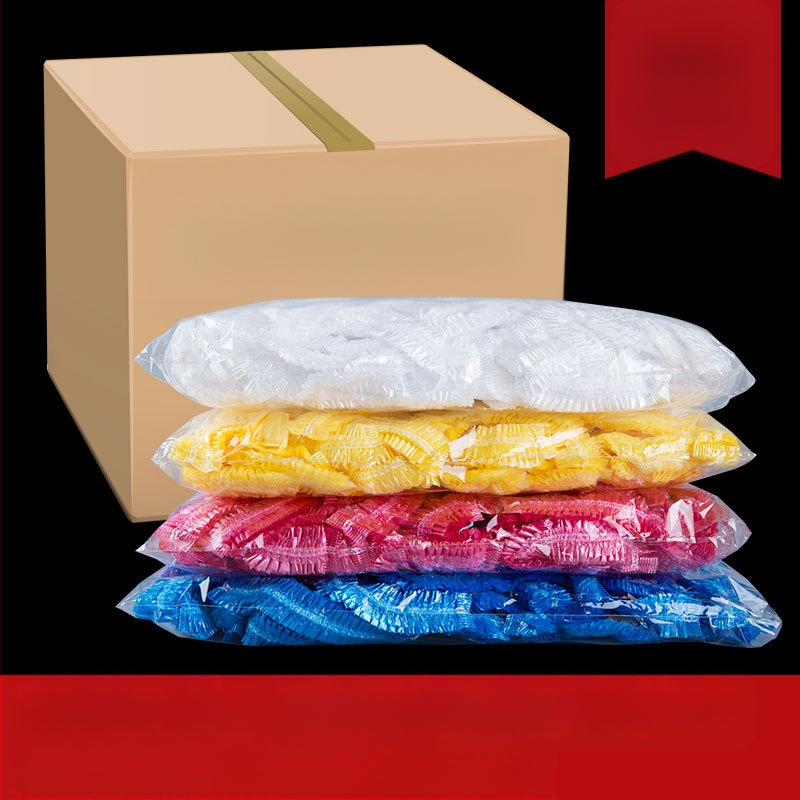 PE vienkartinė dušo kepurė su juostos forma, atspari vandeniui, išplėsta ir sutirštinta