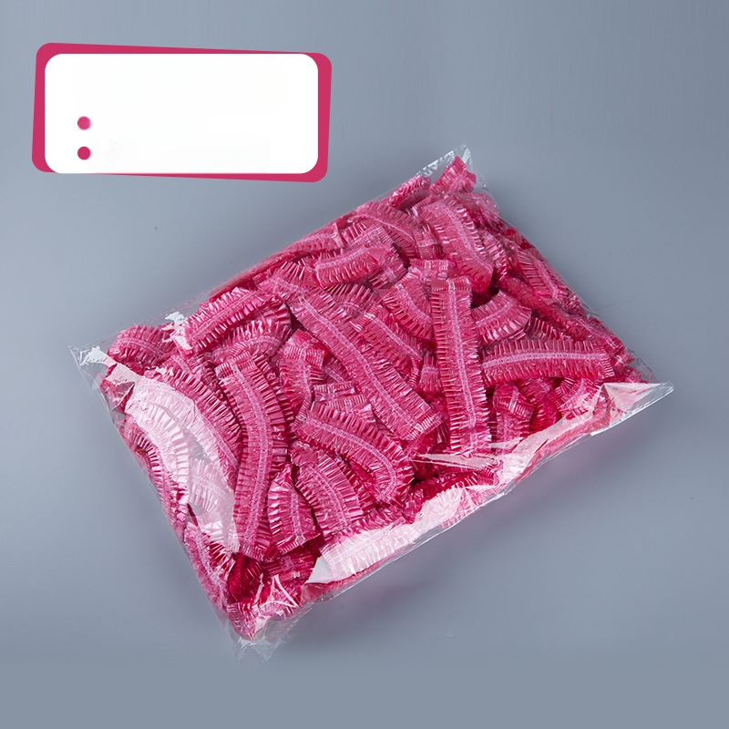 PE vienkartinė dušo kepurė su juostos forma, atspari vandeniui, išplėsta ir sutirštinta