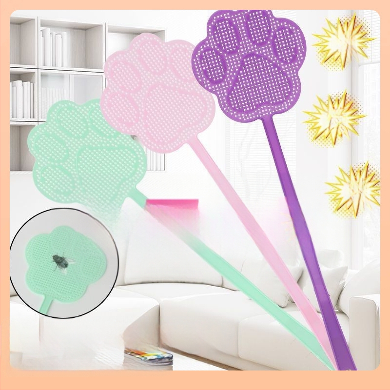 Fly Swatter su išplėsta rankena – patvarus plastikas, lengvas luksuso stilius, rankinis valdymas