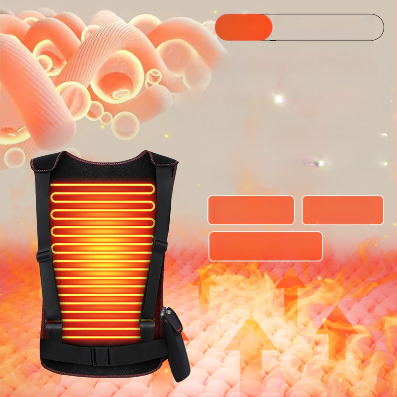 Dispozitiv de îngrijire a taliei și a spatelui, încălzire cu infraroșu, control al temperaturii, temporizator, 3 trepte de control, 10W, 5V, 55–65°C