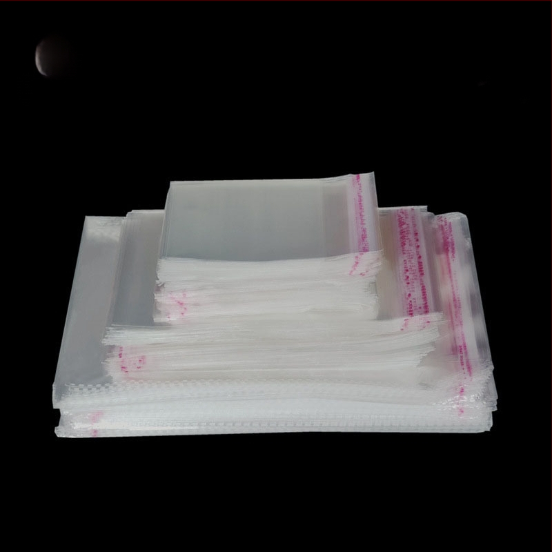 OPP pašlīmējošās somiņas apģērbam un aksesuāriem, parasts pašlīmējošs iepakojums, iepakojums 100 gab