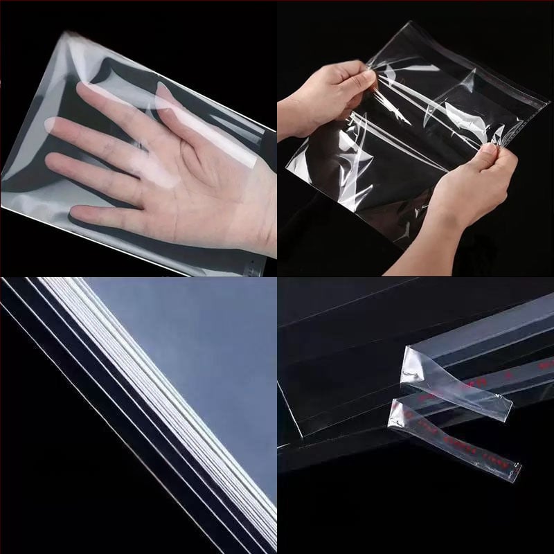 OPP pašlīmējošās somiņas apģērbam un aksesuāriem, parasts pašlīmējošs iepakojums, iepakojums 100 gab