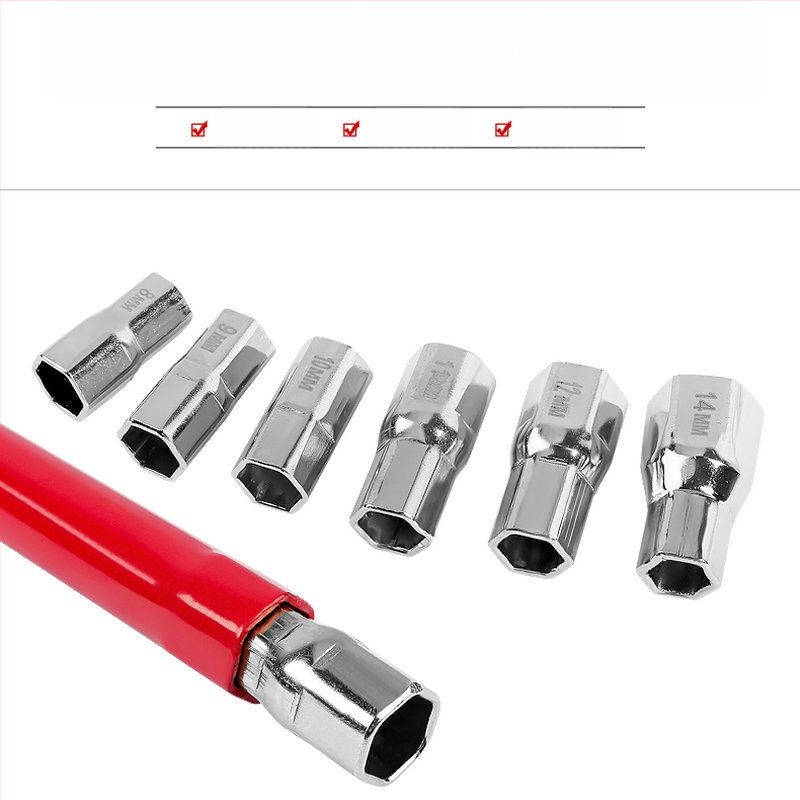 Set šróbovacích kľúčov pre drezu – Kľúč na demontáž ventilov a vodovodných rúrok; Model: Bathroom Sink Socket Wrench Set; Použitie: špeciálny kľúč pre drezu; Netto hmotnosť: 16; Rozmery: 8–28