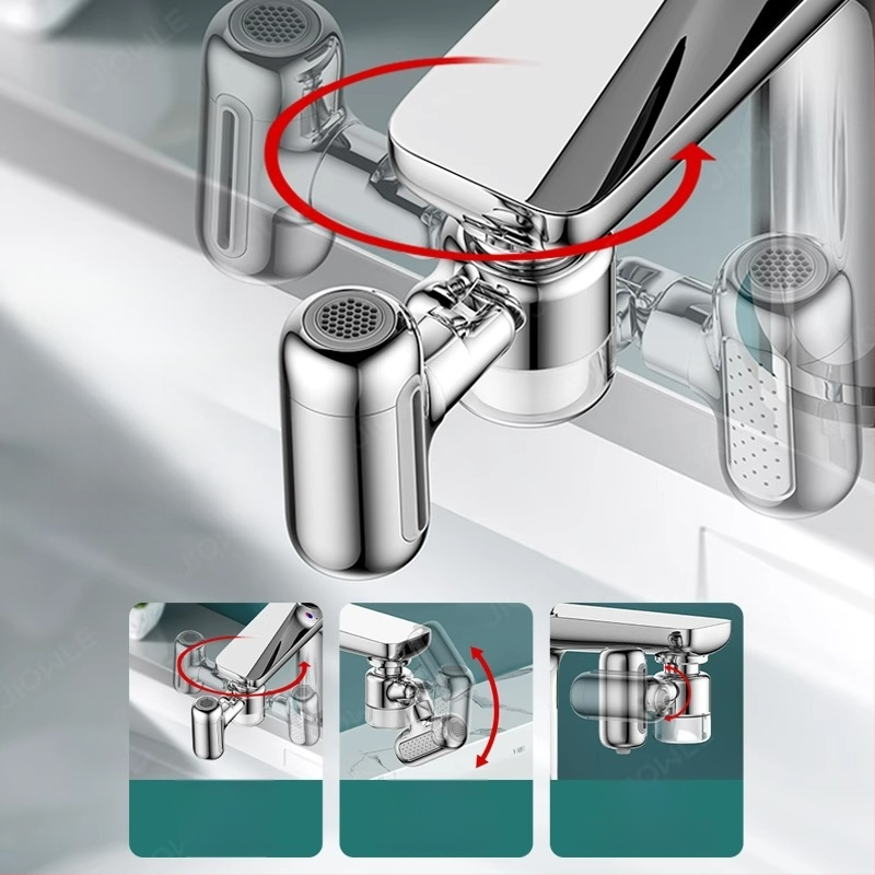 Universālais krāns ar filtru izplūdei mājsaimniecības izlietnei, aizsardzība pret šļakstiem, modelis 3564, elektroplatinga pārklājums, vienrokas vadība