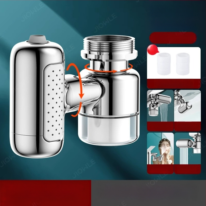 Universālais krāns ar filtru izplūdei mājsaimniecības izlietnei, aizsardzība pret šļakstiem, modelis 3564, elektroplatinga pārklājums, vienrokas vadība