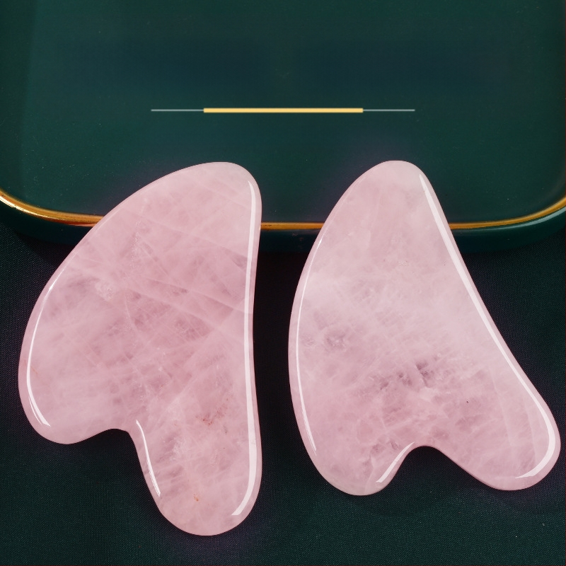 Nefrito gua sha plokštė veidui, širdies formos pusapvalė, veido priežiūrai, logotipas galimas, pakuotė 1 vnt