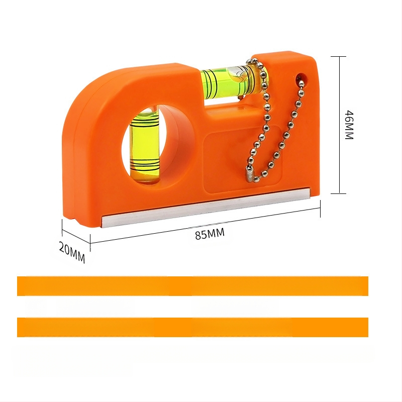 Мини нивелир с висяща верига и халка за закачане, силно магнитен, алуминиева сплав + ABS пластмаса, преносим