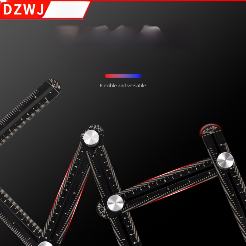 Контурен измервател с заключване – сгъваема релса за плочки и профилиращ инструмент за дърводелство