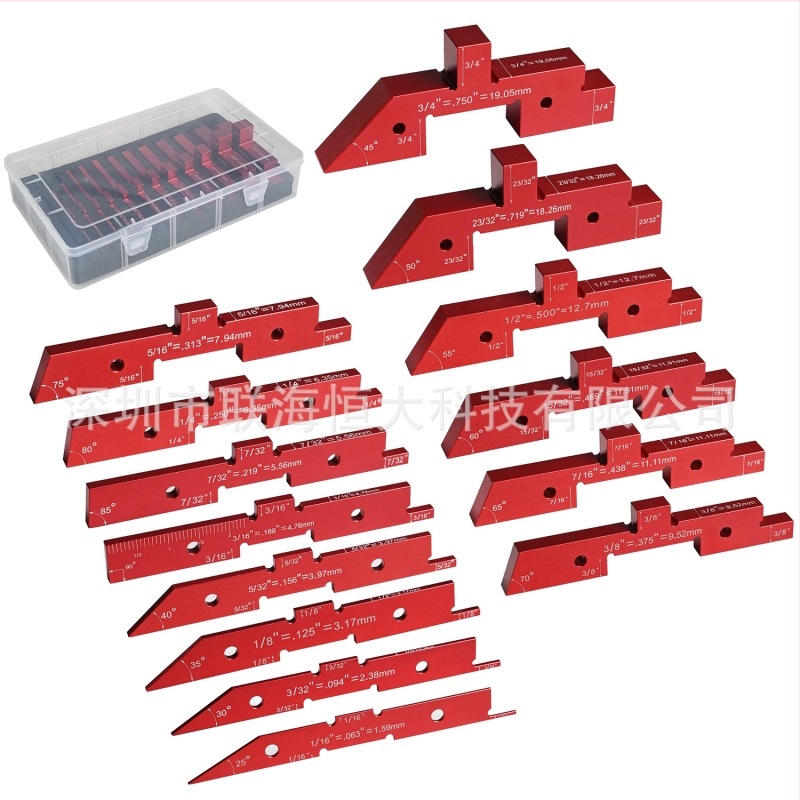 Σετ μετρητών γωνίας και ύψους για τραπεζοπριονο – 7–14 τεμάχια, με ψηφιακή οθόνη, υψηλή ακρίβεια