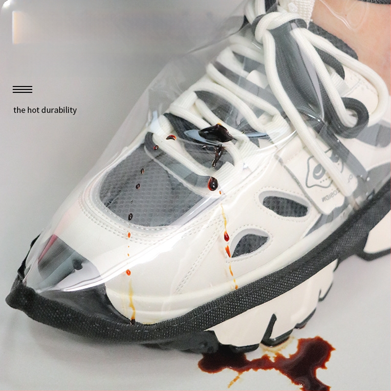 PVC avalynės apsaugos uždangalai kirpyklai, modelis 35-45 kodas, atsparūs vandeniui, skirti batams, dėžutėje 500 vnt.