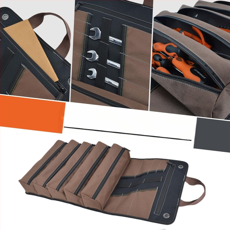Ролкова преносима чанта за инструменти от Oxford плат – голям капацитет, многофункционална, чанта за електротехници