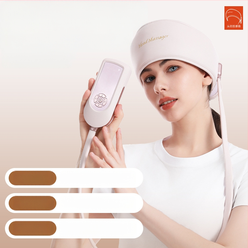 Galvas masāžas ierīce T-365, darbība ar akumulatoru, pogu vadība, 3. ātrums, masāža galvai ar gaisa spilveniem