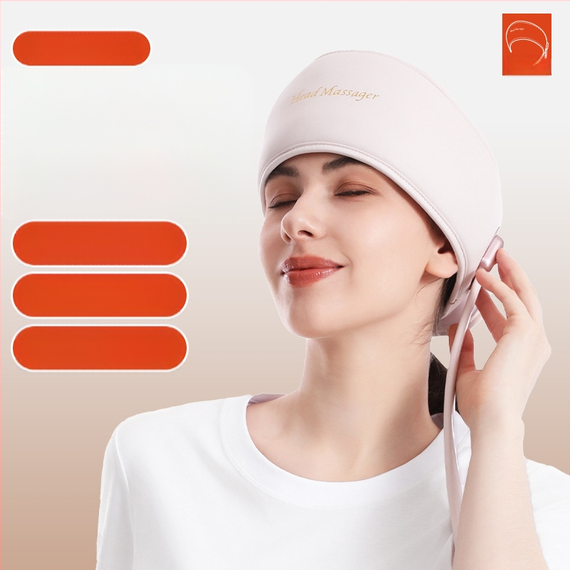 Galvas masāžas ierīce T-365, darbība ar akumulatoru, pogu vadība, 3. ātrums, masāža galvai ar gaisa spilveniem