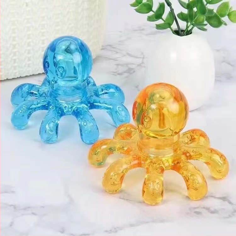 Galvas masāžas ierīce polipa formā, Zhejiang Lianfa, manuāla darbība, nav nepieciešams barošanas avots, apaļa masāžas galviņa, izlaists 2023