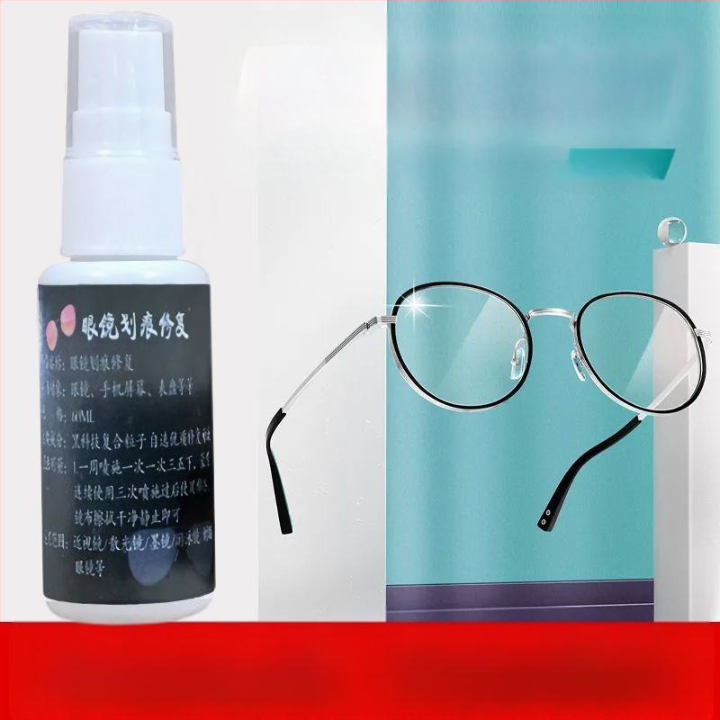 Szemüveglencsék tisztító folyadéka karcok javítására – műanyag, egyoldalú törlő, kézi használat, autóhoz
