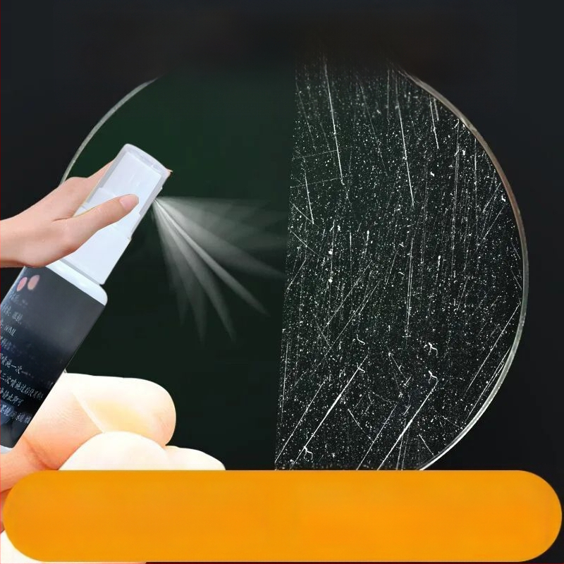 Szemüveglencsék tisztító folyadéka karcok javítására – műanyag, egyoldalú törlő, kézi használat, autóhoz