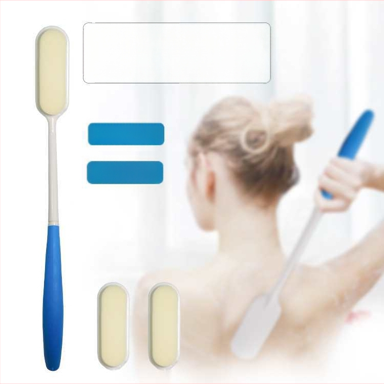 Ilga rankena kempinė vonios šepetėlis su išlenkta rankena nugaros valymui