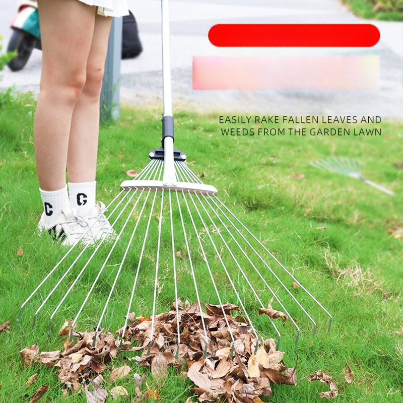 Teleskopinis sodo grėblys, modelis 01, prekė Prepared, universalus naudojimas