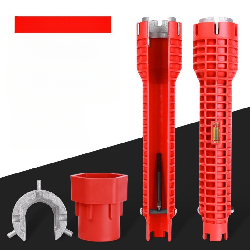 Állítható csavarkulcs - 5 az 1-ben / 8 az 1-ben, többfunkciós vízvezeték-szerelési eszköz mosogatóhoz és fürdőszobához - króm-vanádium acél