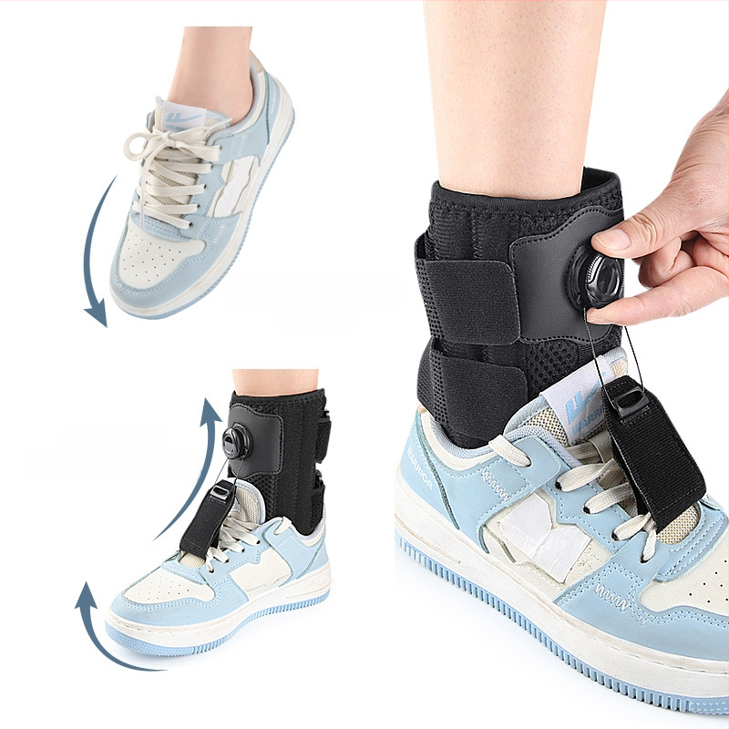 Bokát támogató ortézis forgó gombbal és állítható húzószalaggal, mindennapi és éjszakai viselethez, járást támogató