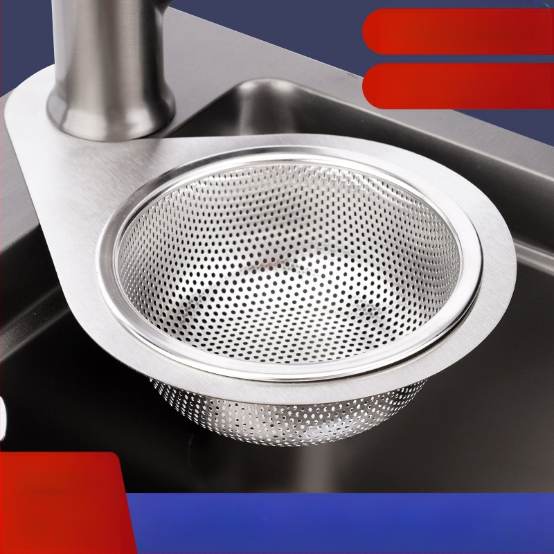 Лебедоподобен филтър за мивка, пластмасов, за разделяне на отпадъци и миене на зеленчуци, сухо и мокро отцеждане