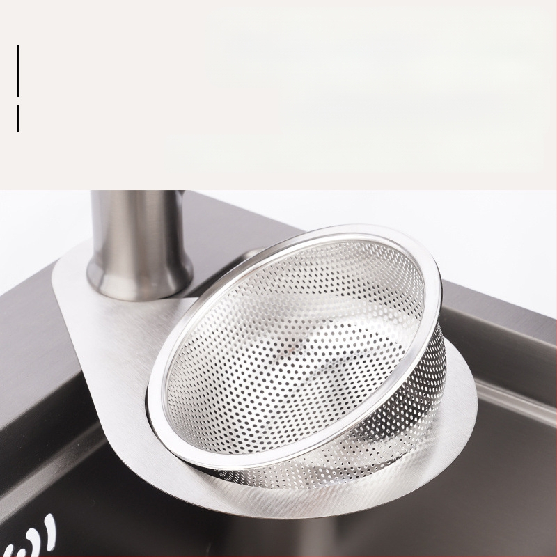 Лебедоподобен филтър за мивка, пластмасов, за разделяне на отпадъци и миене на зеленчуци, сухо и мокро отцеждане