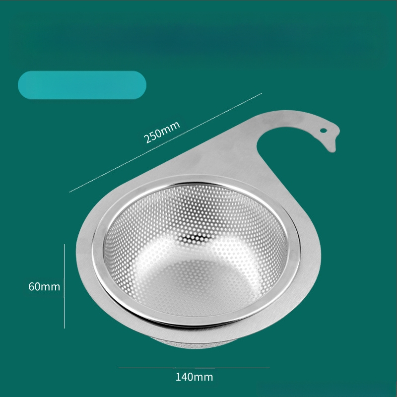 Лебедоподобен филтър за мивка, пластмасов, за разделяне на отпадъци и миене на зеленчуци, сухо и мокро отцеждане