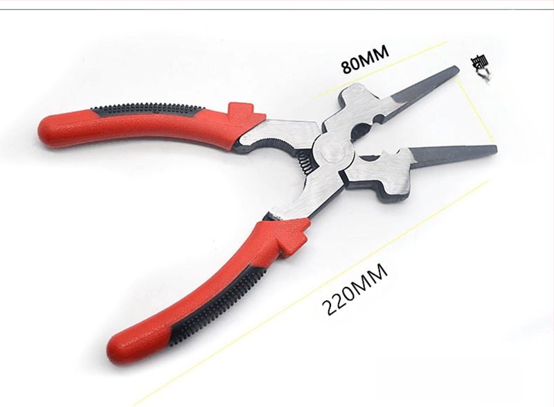 Suvirinimo pagalbinės žnyplės su apsauga – ilgos burnos, dujų suvirinimo apsauga, smaili burna, svoris 347 g, žnyplės ilgis 120 mm, pjovimo skersmuo 2 mm