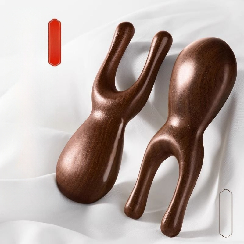 Дървен инструмент за масаж на лицето за носов мост и очи — пречистване на меридиани, акупунктурни точки, повдигане; стил: корейска версия; изработка: 6141735