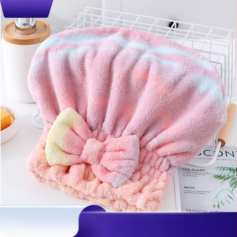 Шапка за сушене на коса, изработена от коралов флис, 150D прежда, шестноплетено тъкане, тегло под 30 г