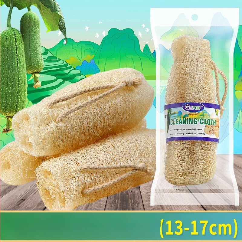 Lufa za kupanje s zelenim biljnim vlaknima, četka za tijelo za ribanje leđa