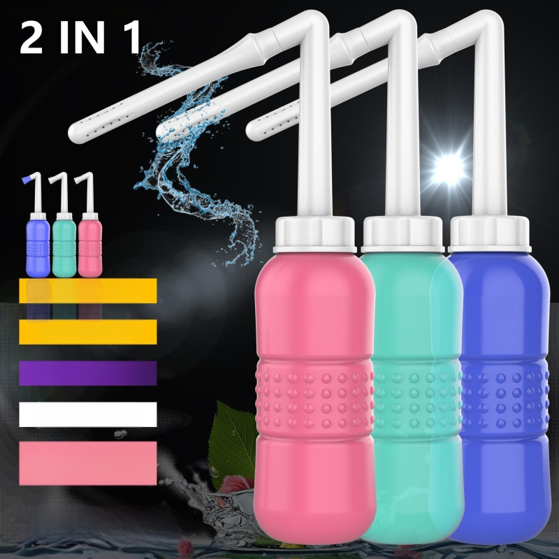 AQUARINSE rankinis asmeninės higienos irigatorius, PP+EVA, 2 antgaliai (ilgasis ir trumpasis), paspaudus skalauti