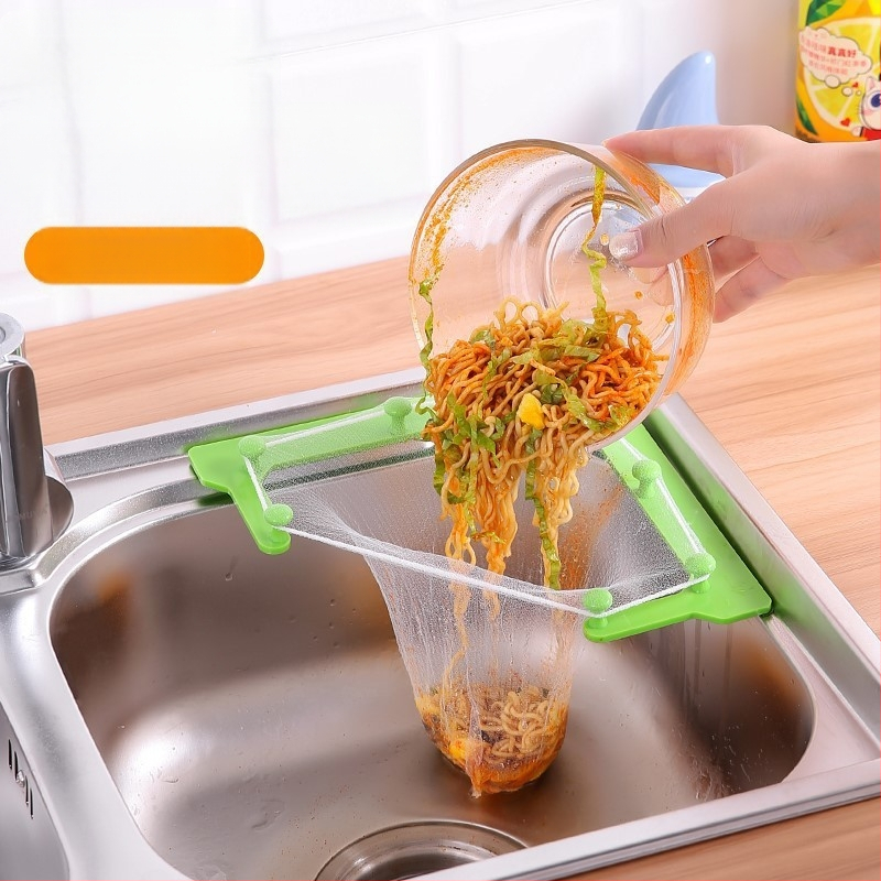 Trikampio formos virtuvės plautuvės filtras su pakabamu nusausinimo laikikliu, ABS medžiaga, korėjietiško stiliaus, licencijuotas privatinis ženklas, spausdintas logotipas