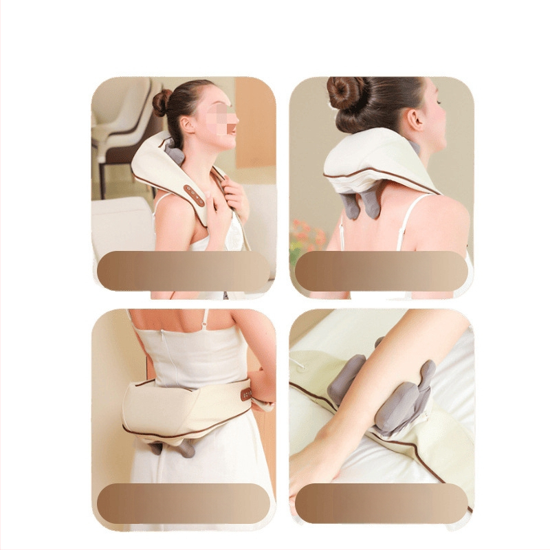 Pečių ir kaklo masažuoklis su 6 galvutėmis, KL-35, įkraunamas, 4 greičiai, laikmatis