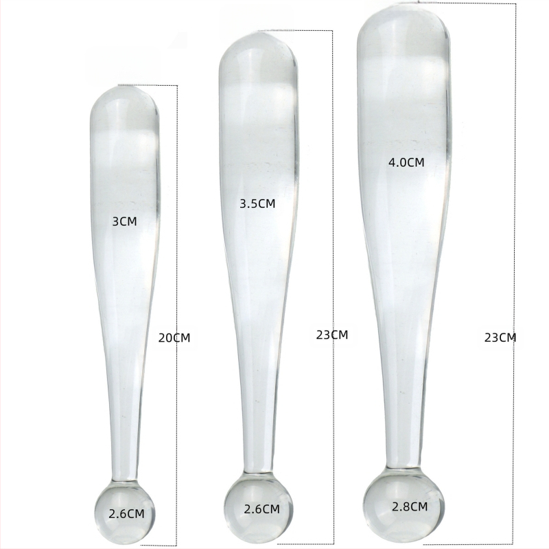 Stiklinis sekso žaislas beisbolo lazdelės formos, analinis kištukas ir stikliniai karoliukai; Medžiaga: stiklas; Kilmės šalis: Pekinas; Prekės ženklas: Pleasing youth; Auditorija: Suaugusieji