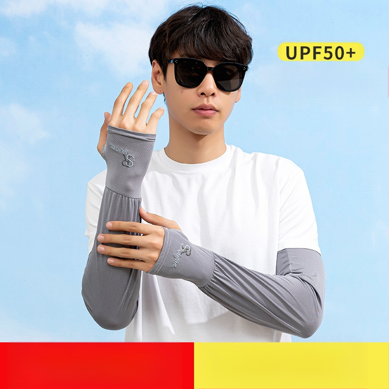 Vyr. lauko UV apsauga, greitai džiūstančios Ice Silk rankovės – poliesterio mišinys, turinys 81–95%, 2024 m. pavasaris