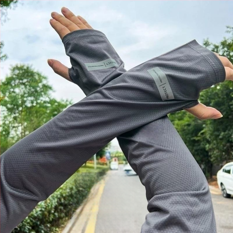 Dviračių rankovės su saulės apsauga ir vėsinimu, minimalistinis poliesteris, 81–95% sudėtis, 2024 m. pavasaris