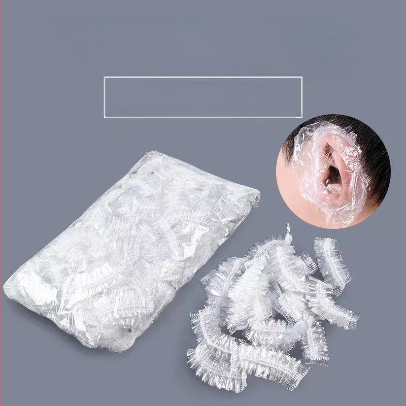 Vienkartinės vandeniui atsparios ausų apsaugos priemonės voniai ir plaukų dažymui