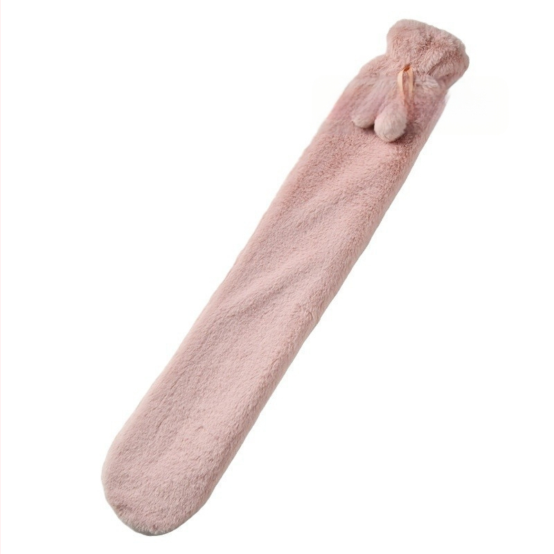 Vandeniu užpildomas karšto vandens buteliukas su flanelės dangteliu, didelė talpa, karštos ir šaltos terapijos, tinkamas galūnėms, pečiams, kaklui ir pilvui