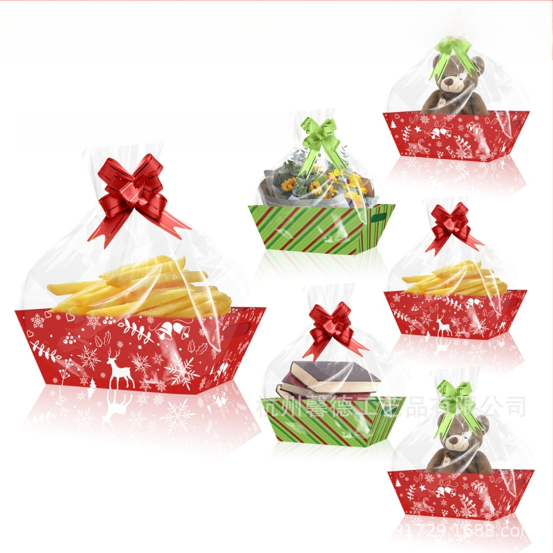 Xindeli Подаръчен комплект хартиена кутия с кошница и поднос – 250 г бял картон, композитна хартия, подаръчна опаковка, произход Zhejiang