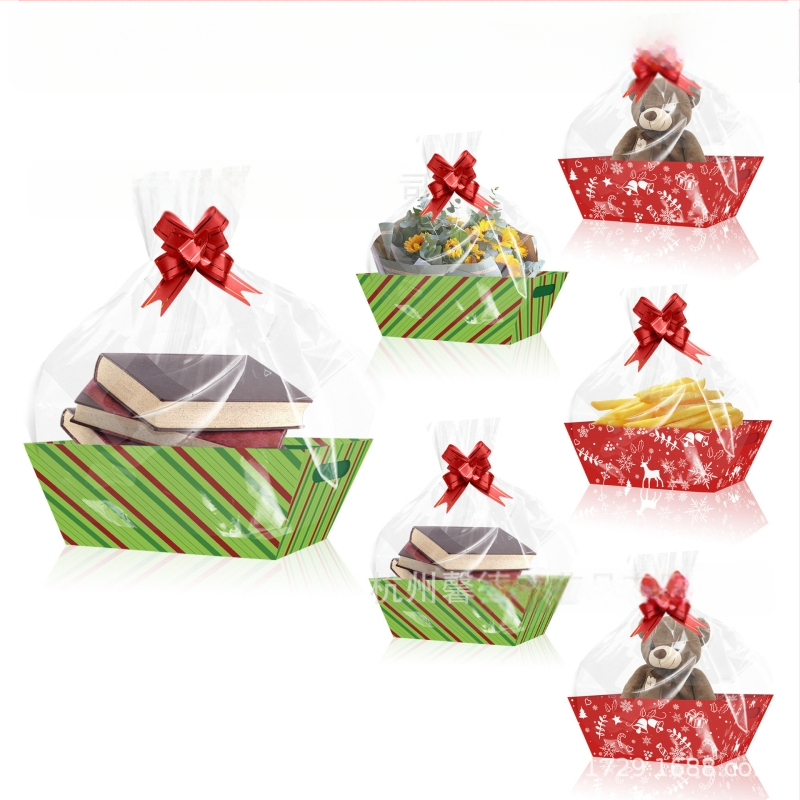 Xindeli Подаръчен комплект хартиена кутия с кошница и поднос – 250 г бял картон, композитна хартия, подаръчна опаковка, произход Zhejiang